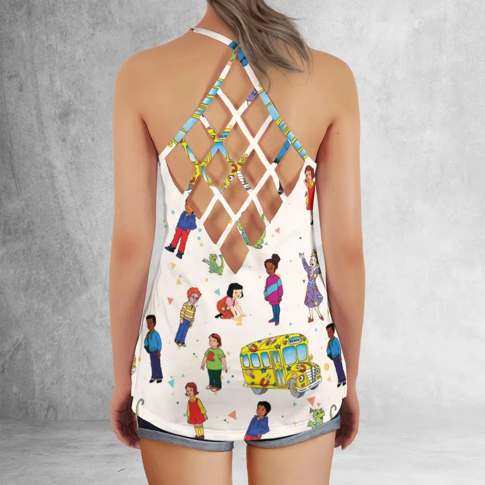 The Magic School Bus Characters Criss Cross Tank Top - 3