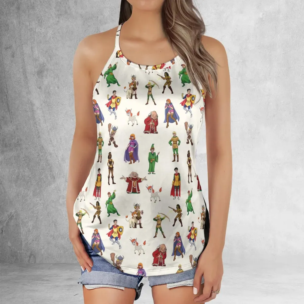 Sheila Uni Eric Diana Bobby Hank DnD Criss Cross Tank Top - 2