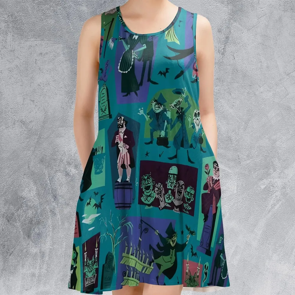 Haunted Chic Haunted Mansion Sleeveless Dress - 2