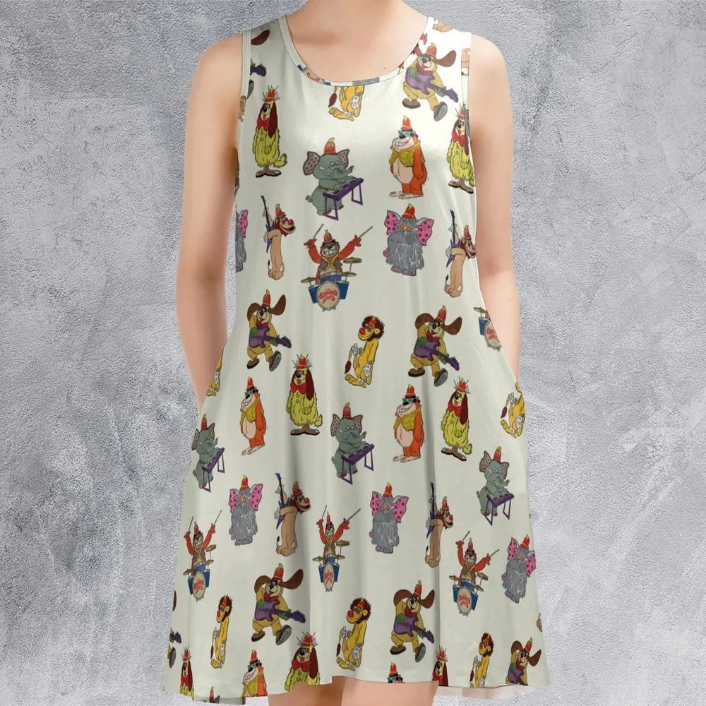 Snorky Fleegle Drooper Bingo The Banana Splits Sleeveless Dress - 2