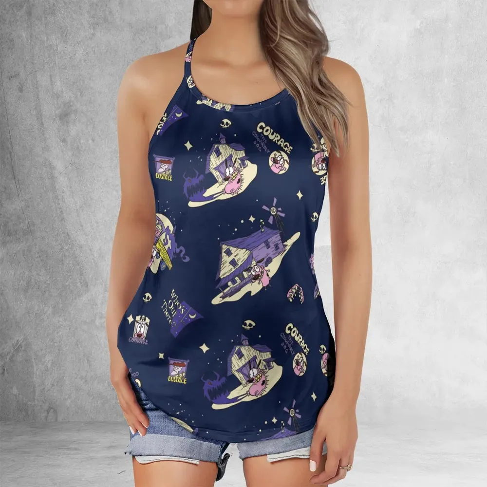 Courage the Cowardly Dog Scenic Criss Cross Tank Top - 2
