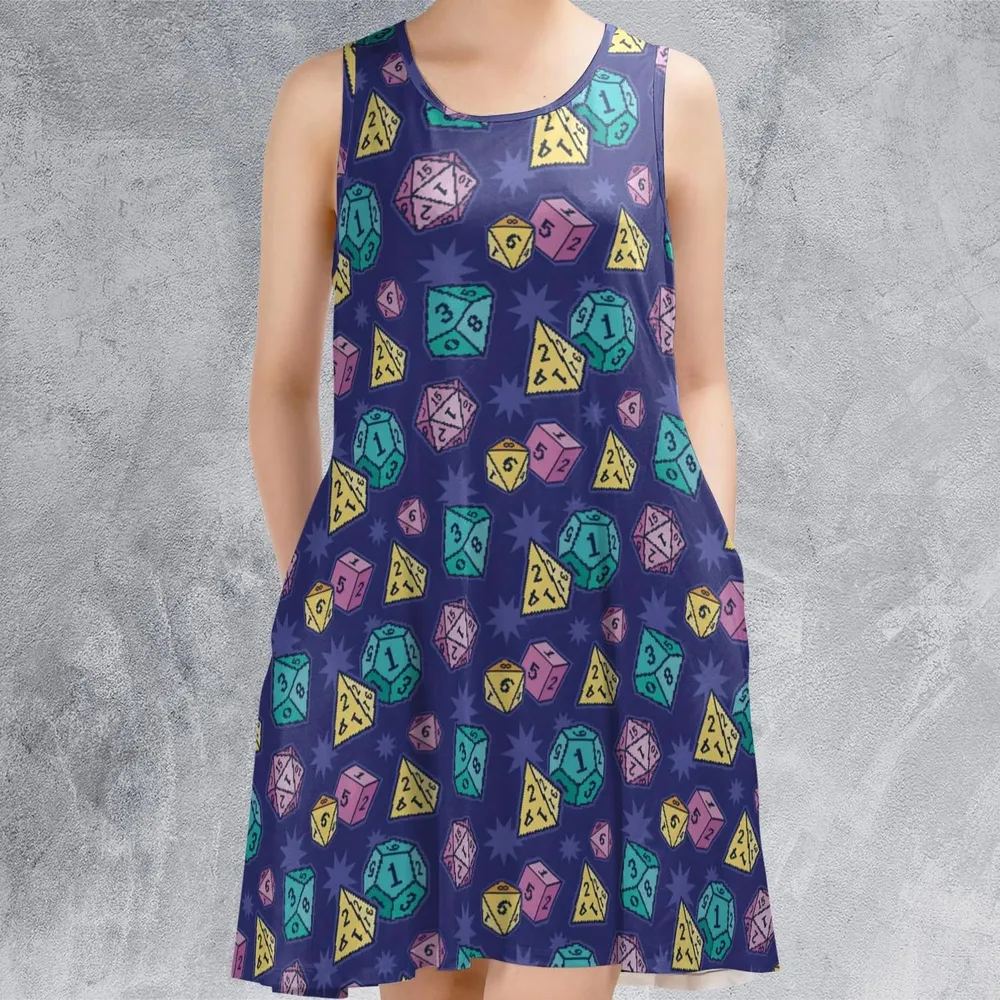 Pixel Dice DnD Sleeveless Dress - 2