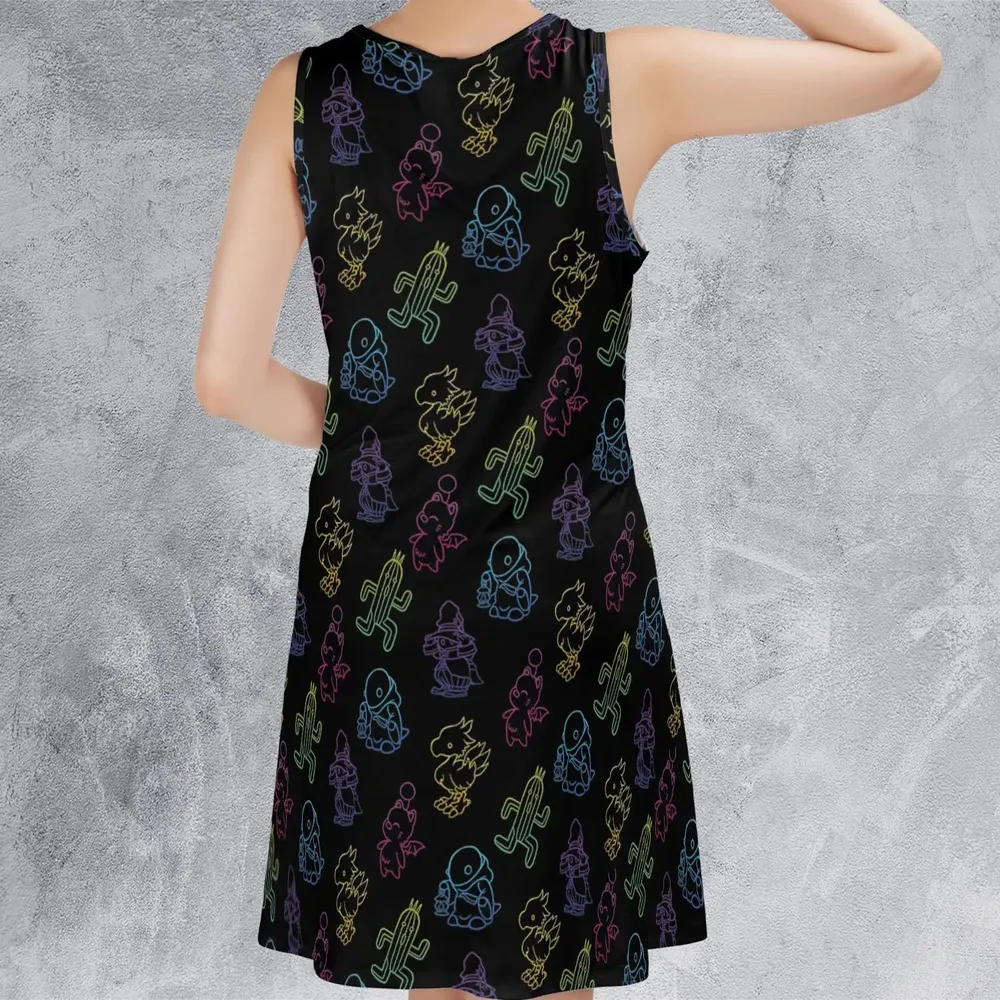 From Chocobos To Cactuars Final Fantasy Sleeveless Dress - 3