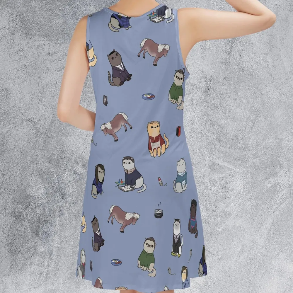 Purrs and Recreation Parks and Recreation Sleeveless Dress - 3