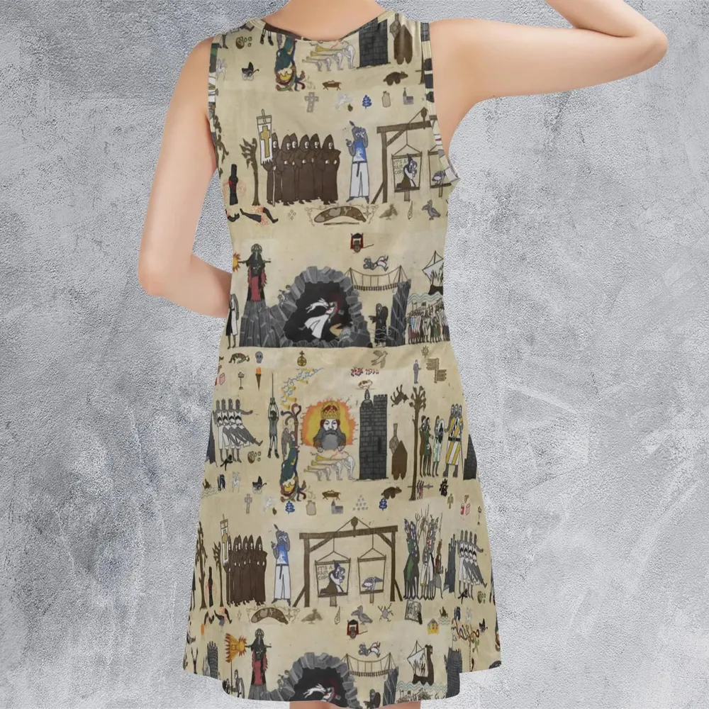 Bayeux Tapestry Monty Python Sleeveless Dress - 3
