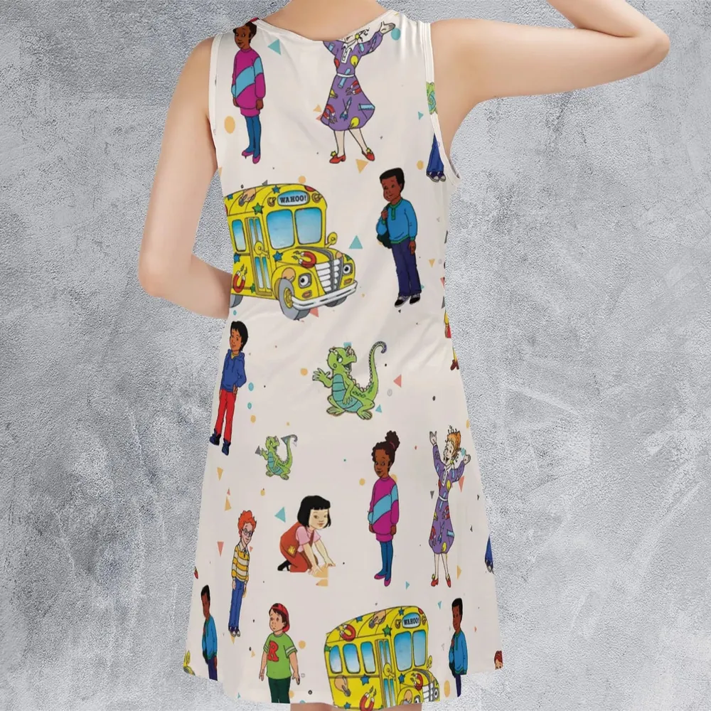 The Magic School Bus Characters Sleeveless Dress - 3