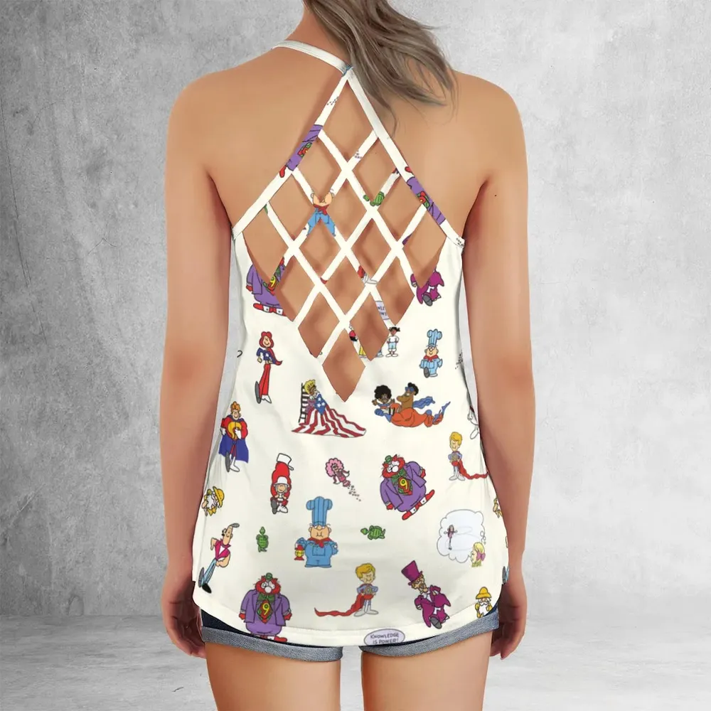Schoolhouse Rock Characters Criss Cross Tank Top - 3
