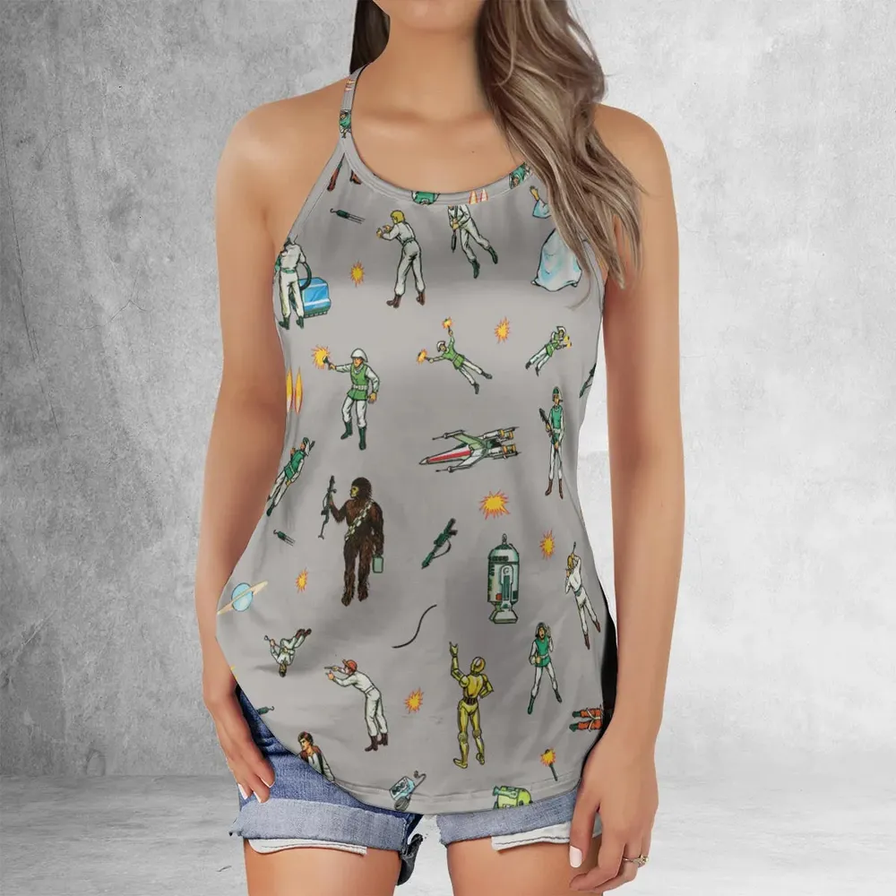 Escape from the Death Star Star Wars Criss Cross Tank Top - 2