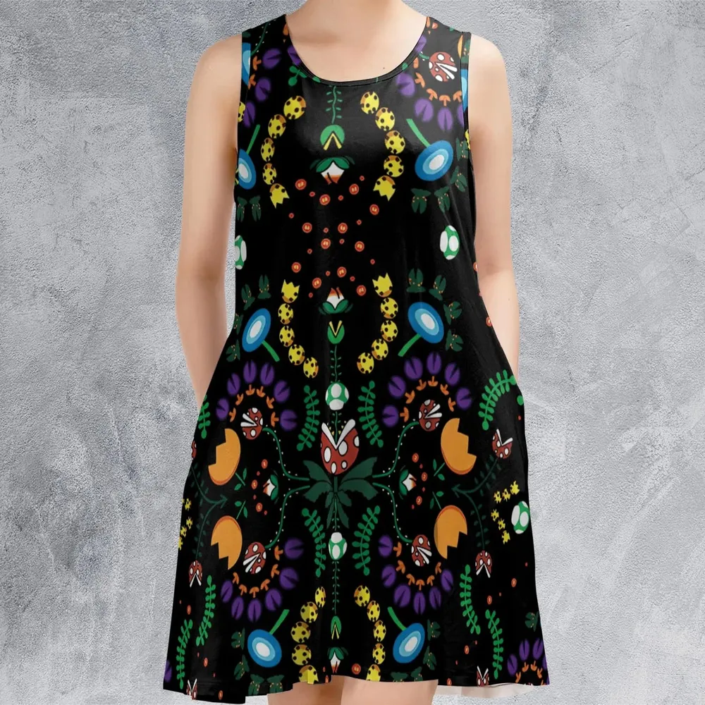 Mario Bros Piranha Plant Sleeveless Dress - 2