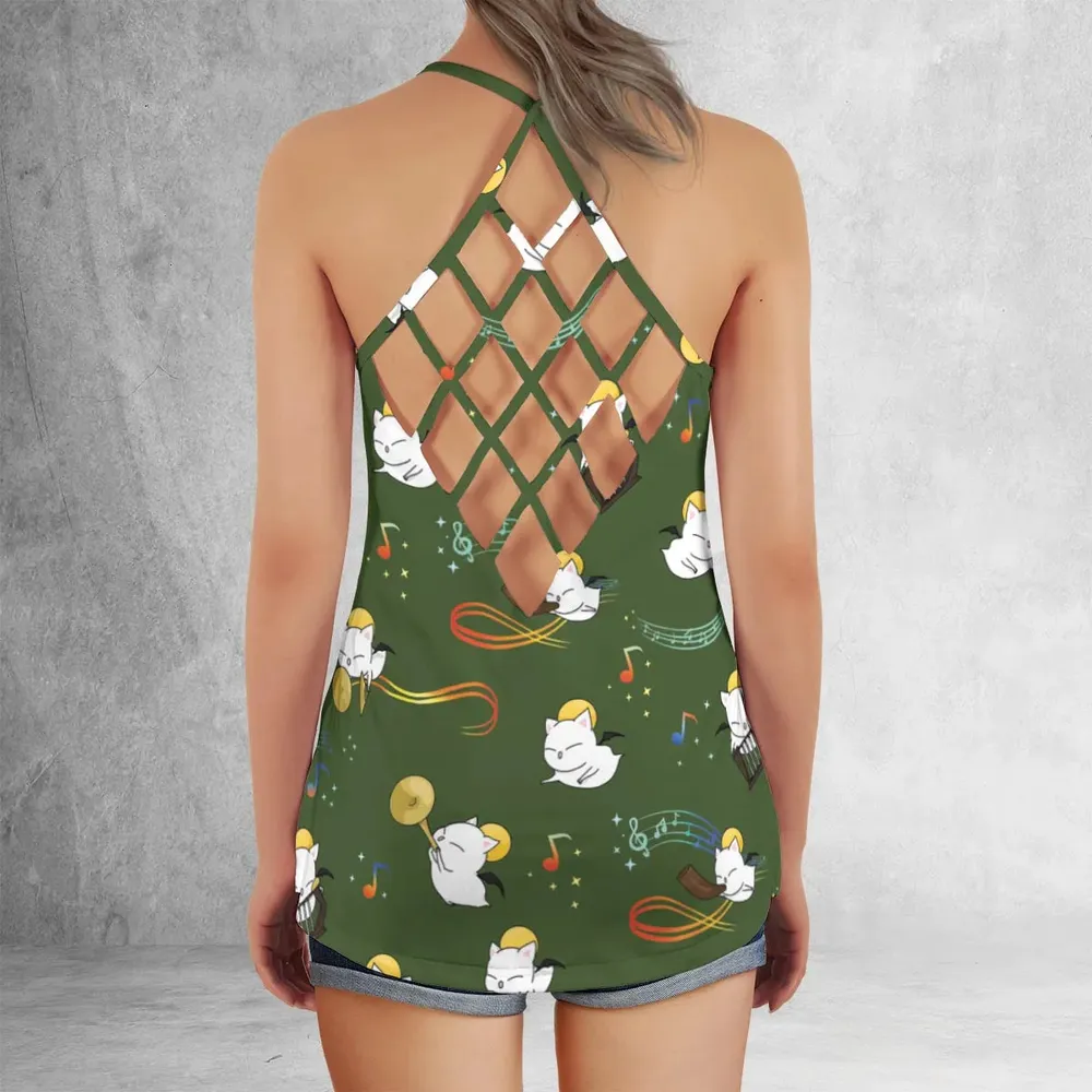 Moggle Music Final Fantasy Criss Cross Tank Top - 3