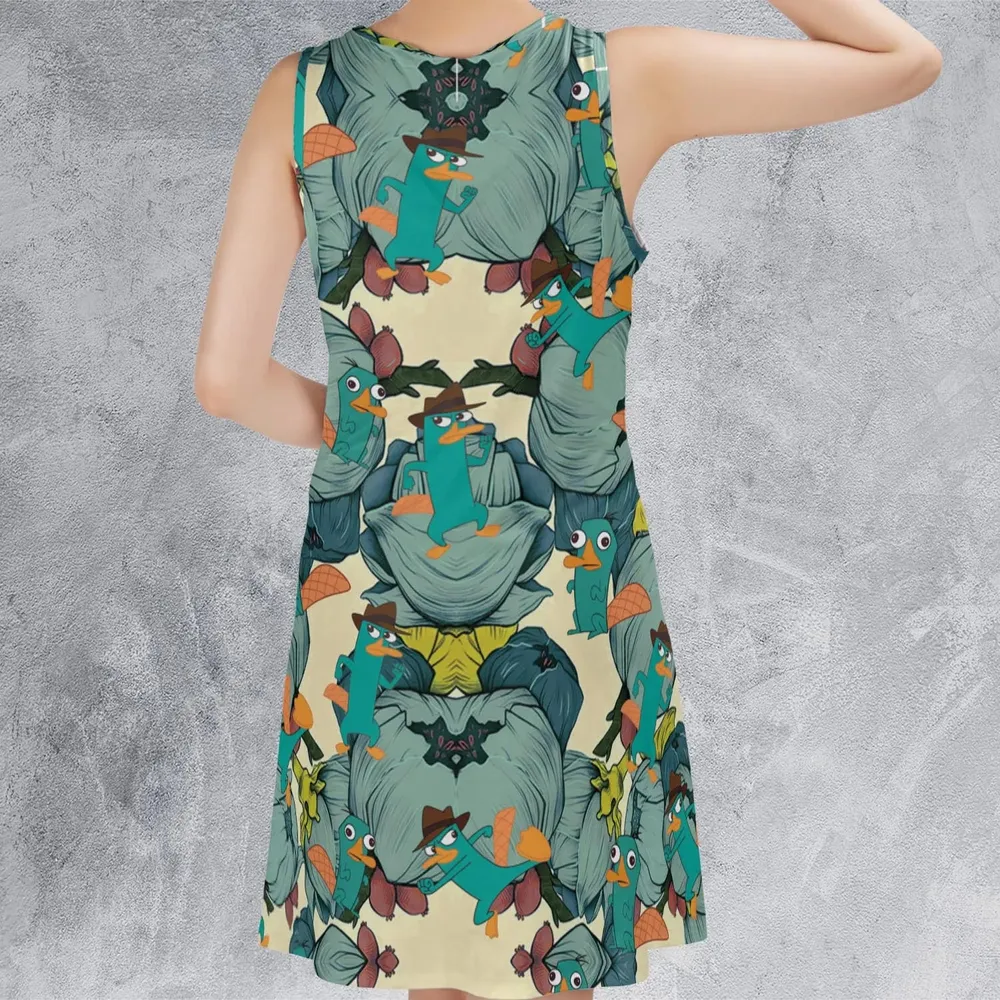 Perry The Platypus Phineas and Ferb Sleeveless Dress - 3