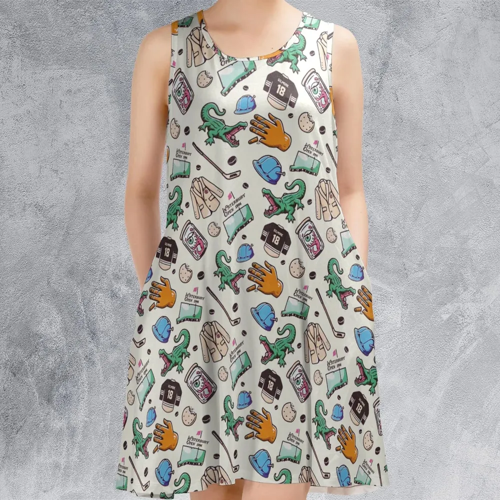 Happy Gilmore Pattern Sleeveless Dress - 2