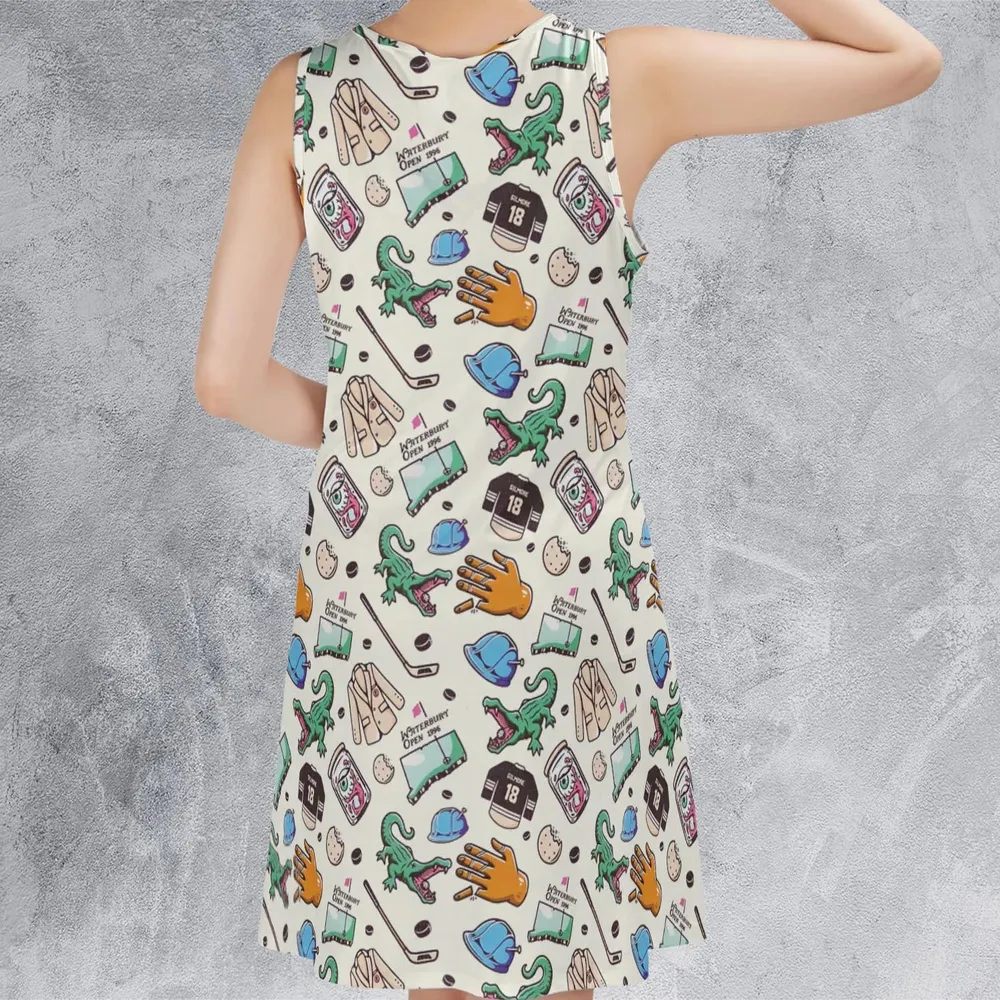 Happy Gilmore Pattern Sleeveless Dress - 3