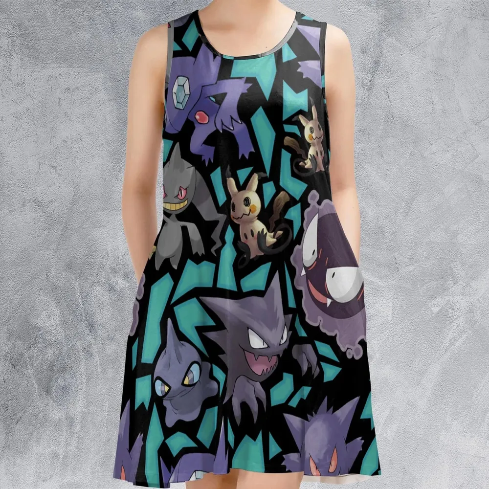 Ghost Type Pokemon Sleeveless Dress - 2