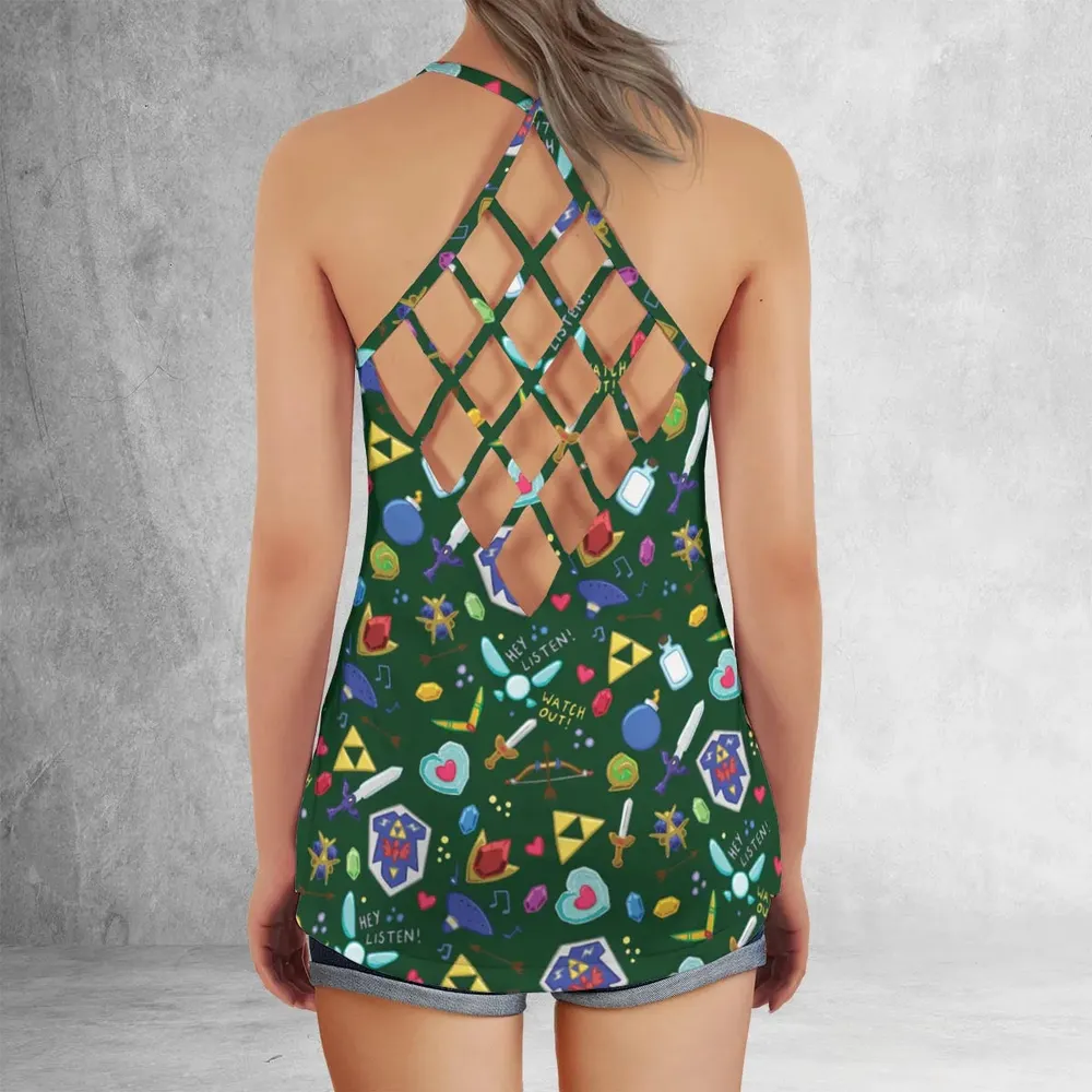 The Legend Of Zelda Criss Cross Tank Top - 3