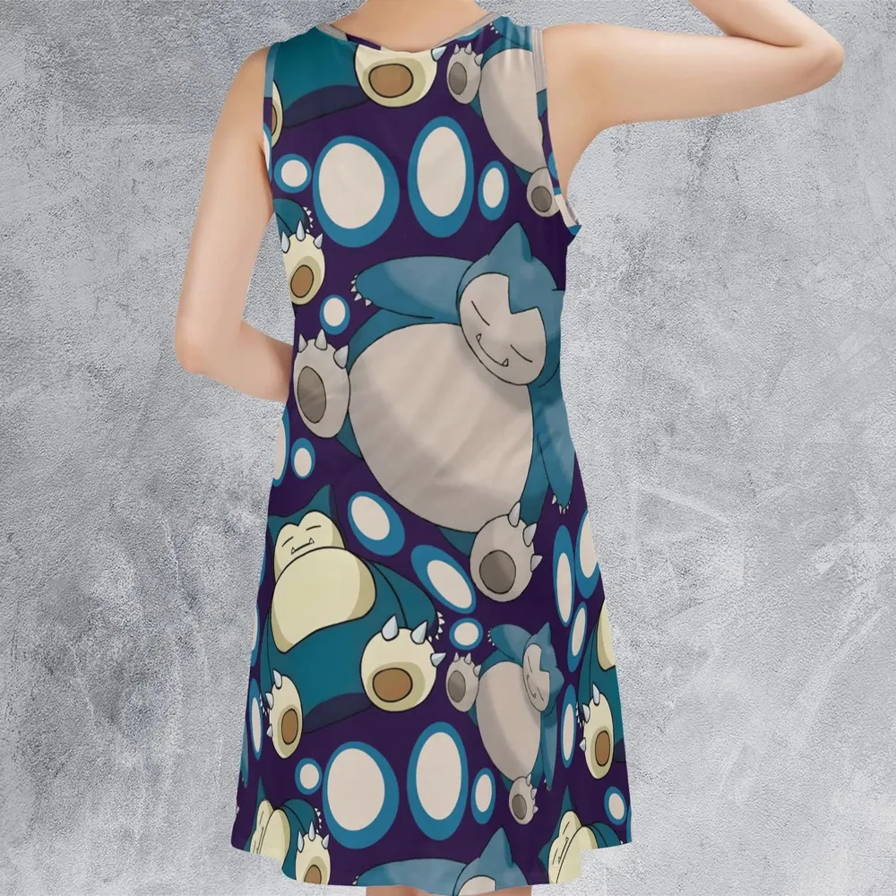 Snorlax Pokemon Sleeveless Dress - 3