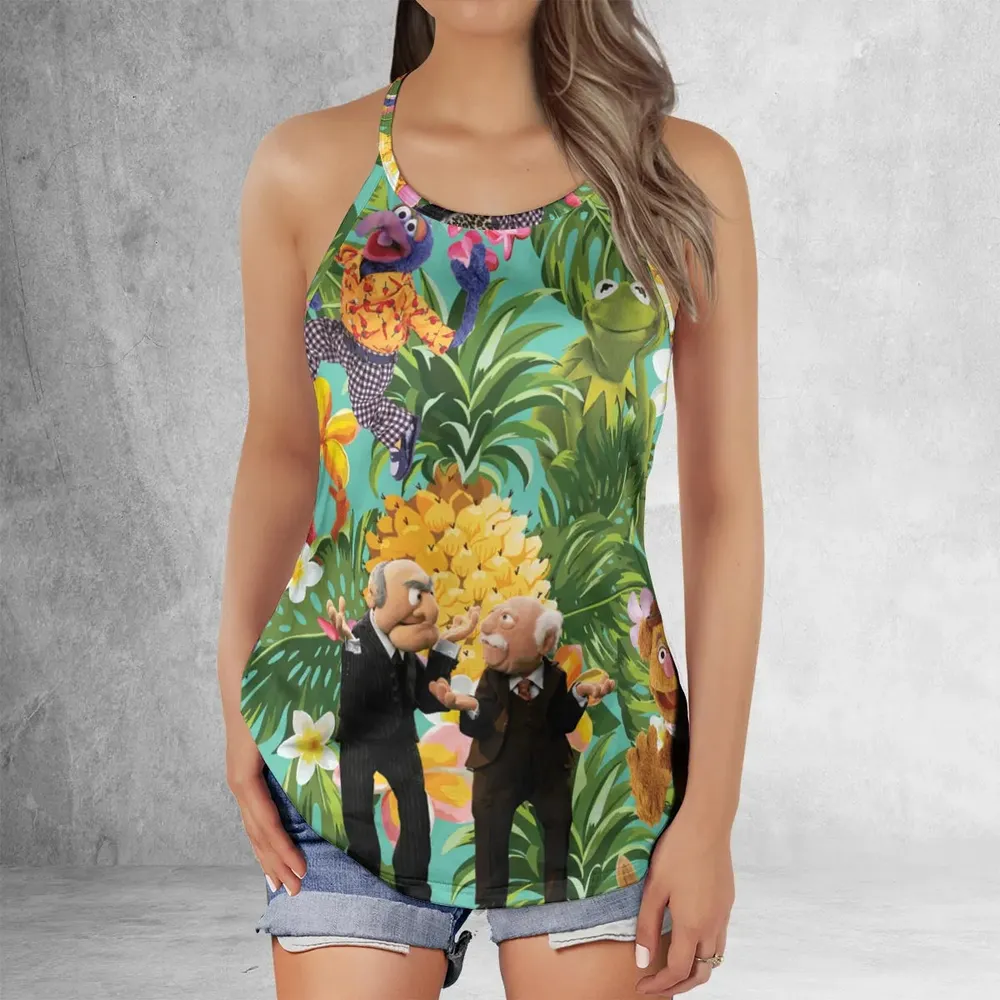 Statler And Waldorf Muppets Tropical Criss Cross Tank Top - 2