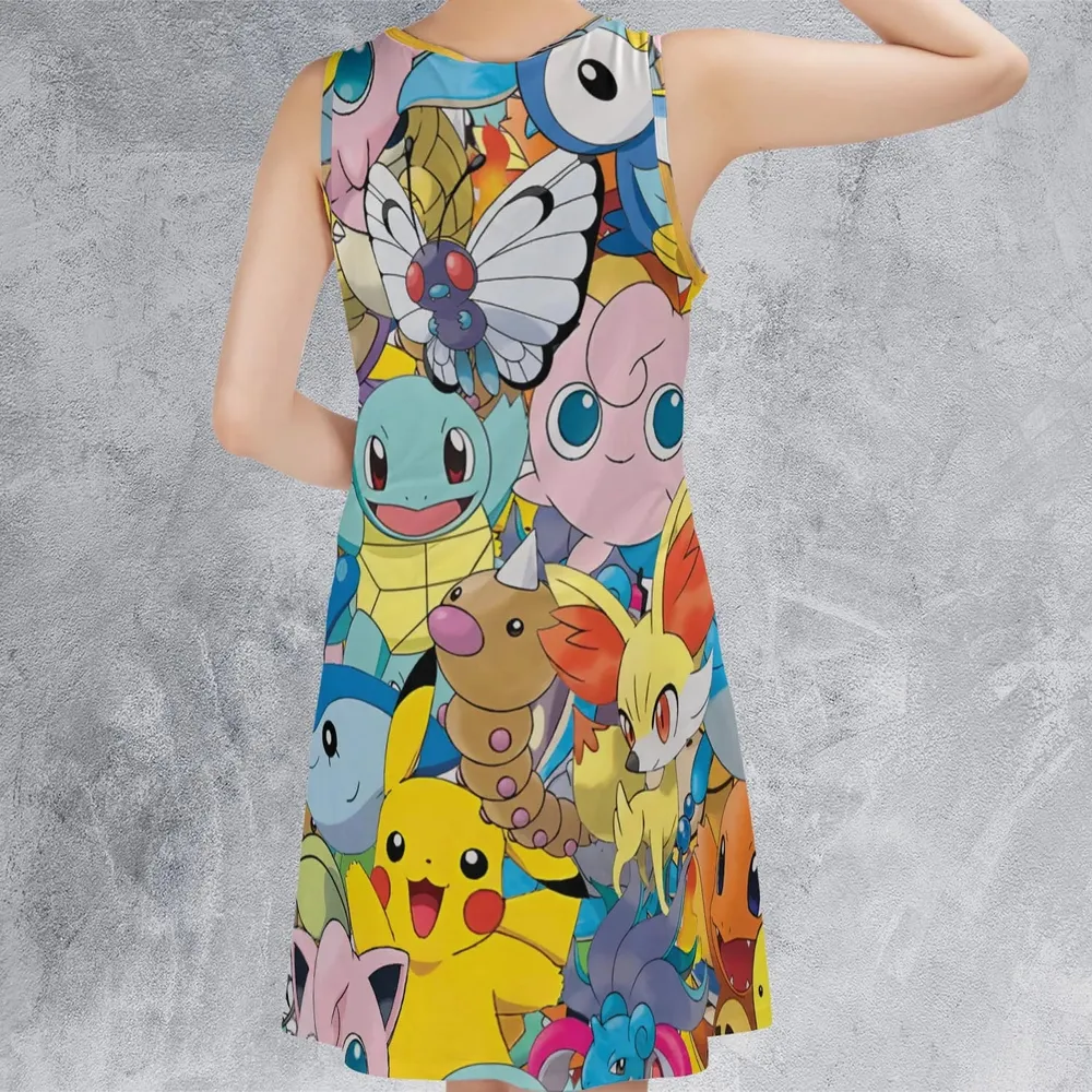 Magical Creatures Pokemon Sleeveless Dress - 3