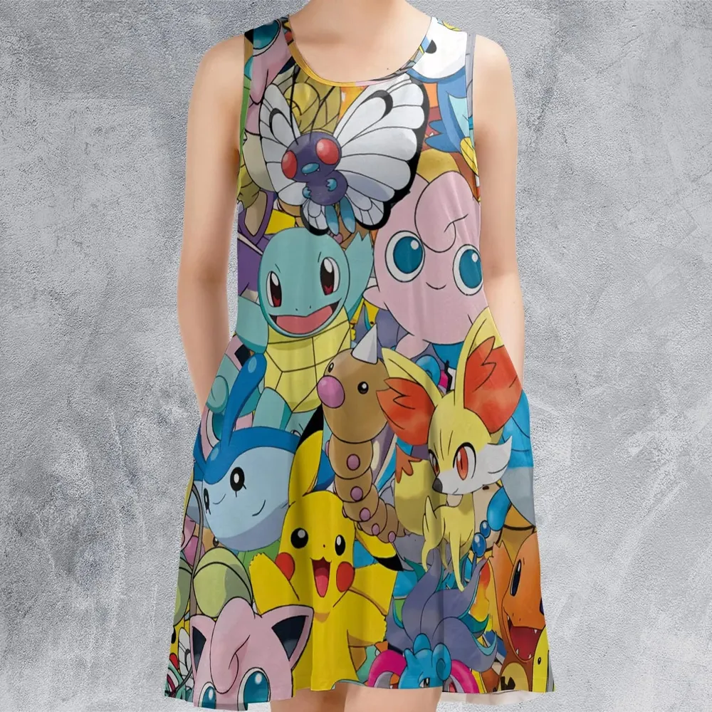 Magical Creatures Pokemon Sleeveless Dress - 2