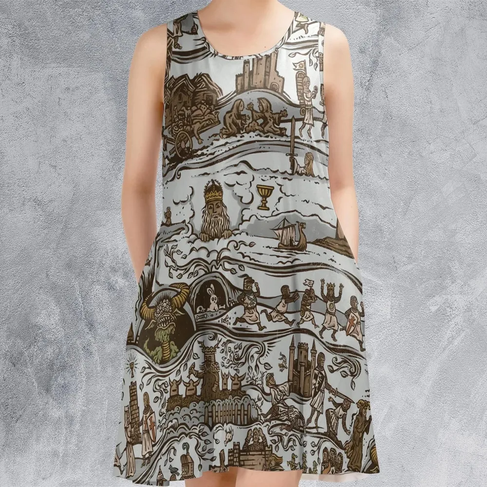 The Tapestry Journey Monty Python Sleeveless Dress - 2