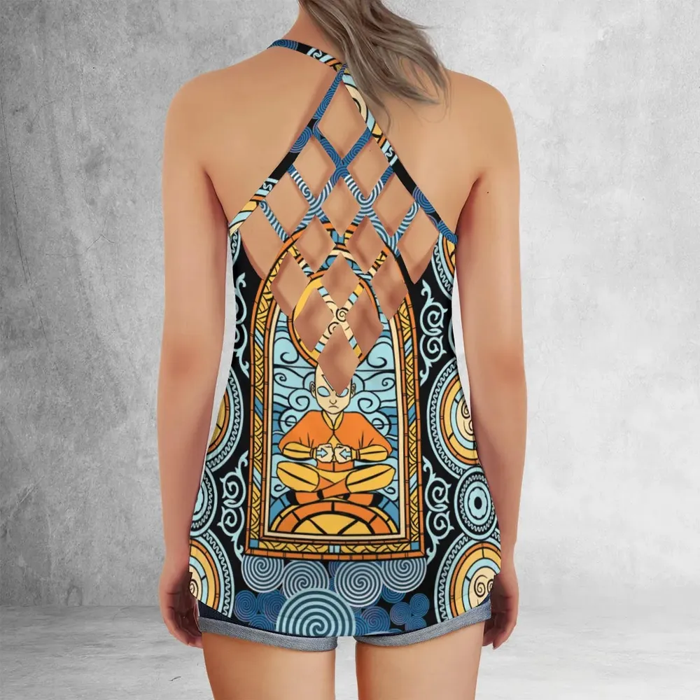 Air Avatar Avatar the Last Airbender Criss Cross Tank Top - 3