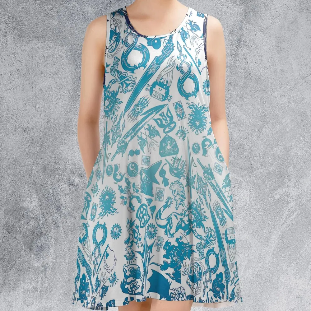 Blue Moggle Final Fantasy Sleeveless Dress - 2