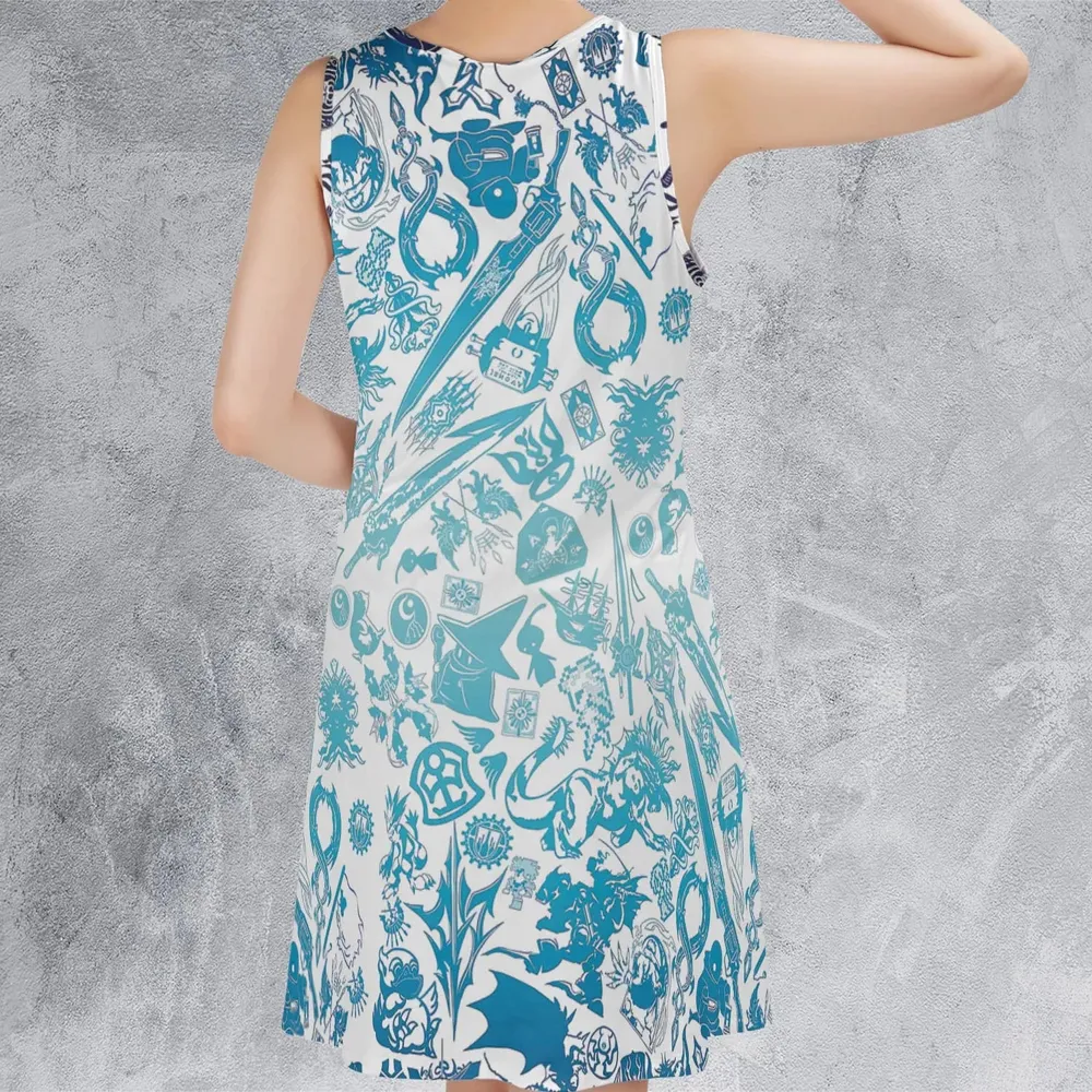 Blue Moggle Final Fantasy Sleeveless Dress - 3