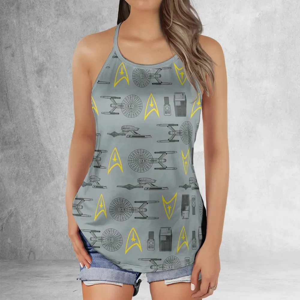 S.T Shipyard Star Trek Criss Cross Tank Top - 2