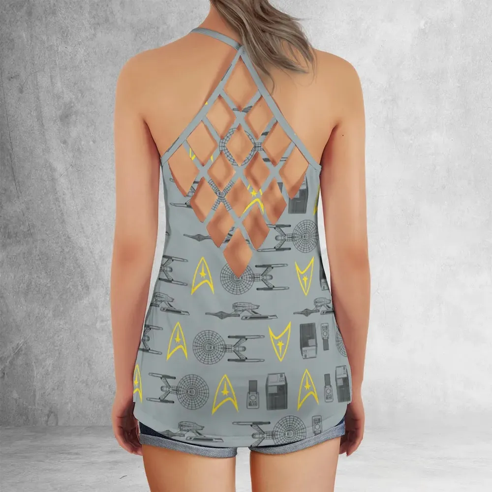 S.T Shipyard Star Trek Criss Cross Tank Top - 3