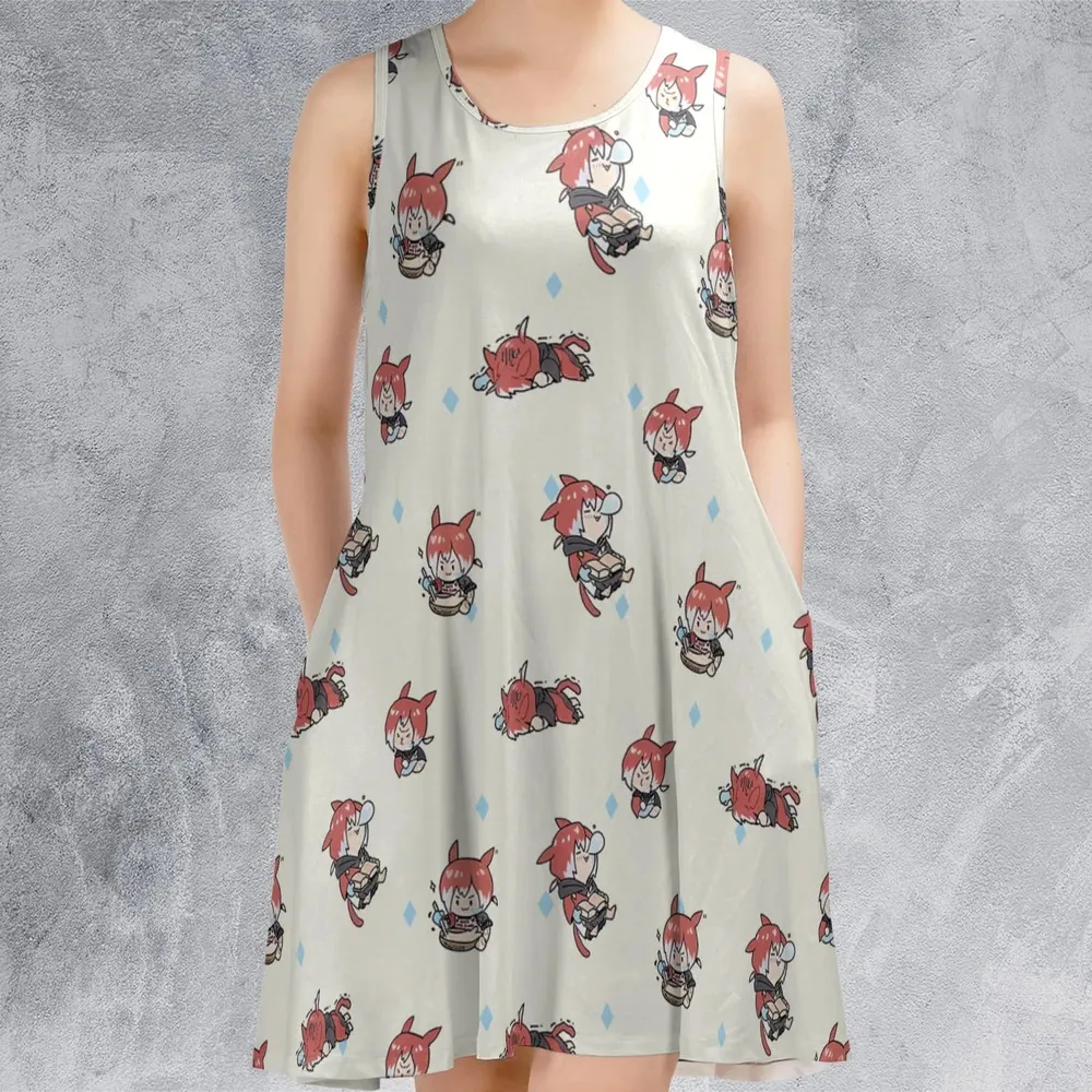 Crystal Exarch Final Fantasy Sleeveless Dress - 2