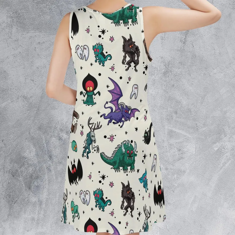 Cryptids of the Americas Cryptozoology Cryptids Monster Sleeveless Dress - 3