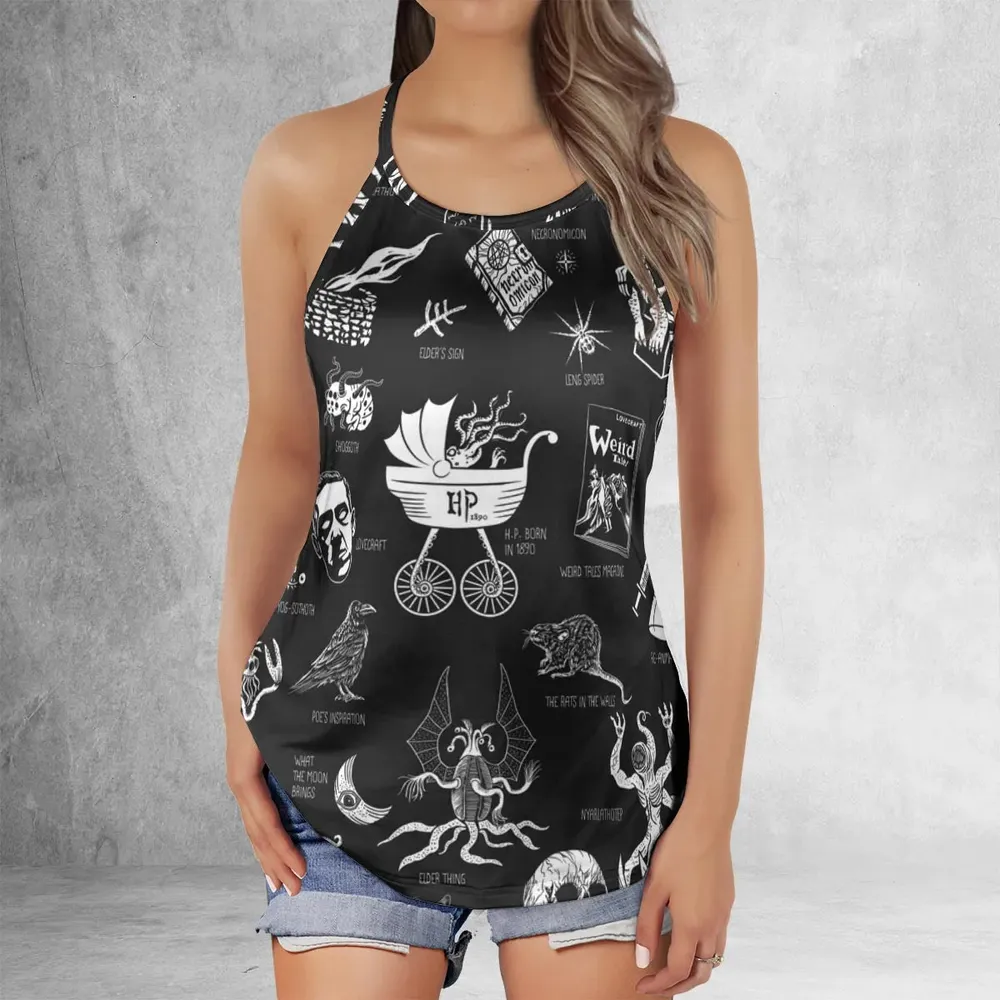 H.P. Lovecraft Monsters Criss Cross Tank Top - 2