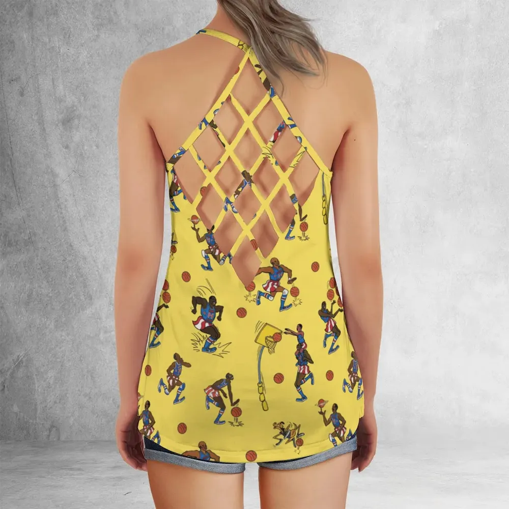 Harlem Globetrotters Criss Cross Tank Top - 3