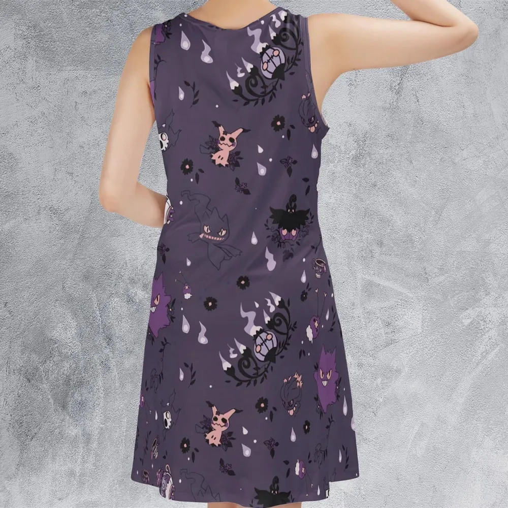 Pokemon Ghost-typen Gengar Banette Litwick Mismagius Sleeveless Dress - 3
