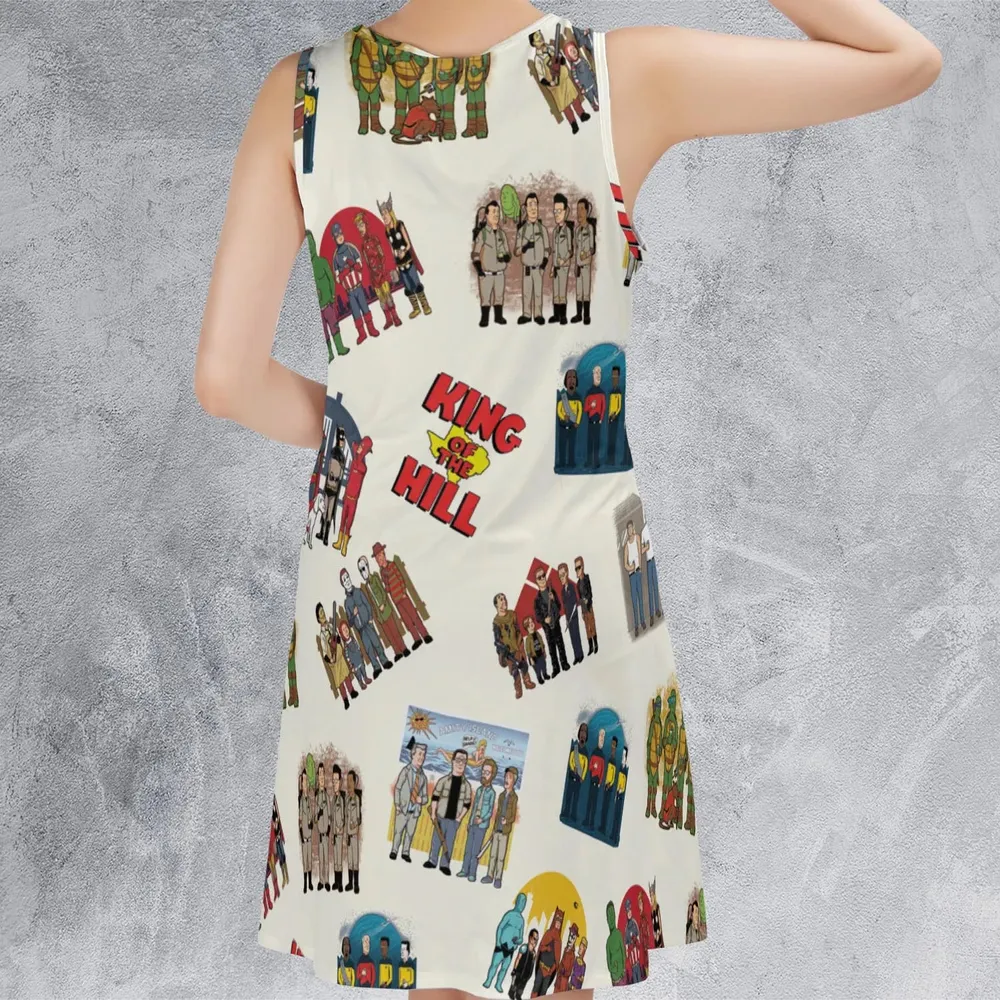 Hank's Friends King Of The Hill Parody Sleeveless Dress - 3