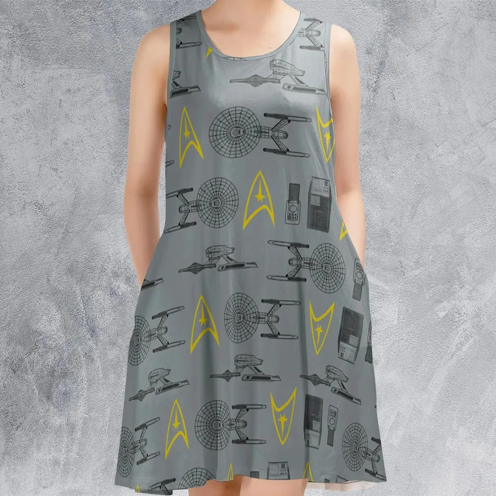 S.T Shipyard Star Trek Sleeveless Dress - 2