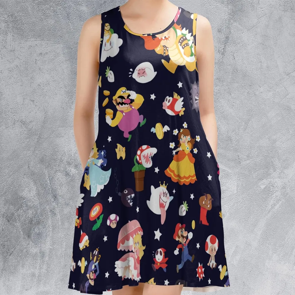 Mushroom Kingdom Super Mario Sleeveless Dress - 2
