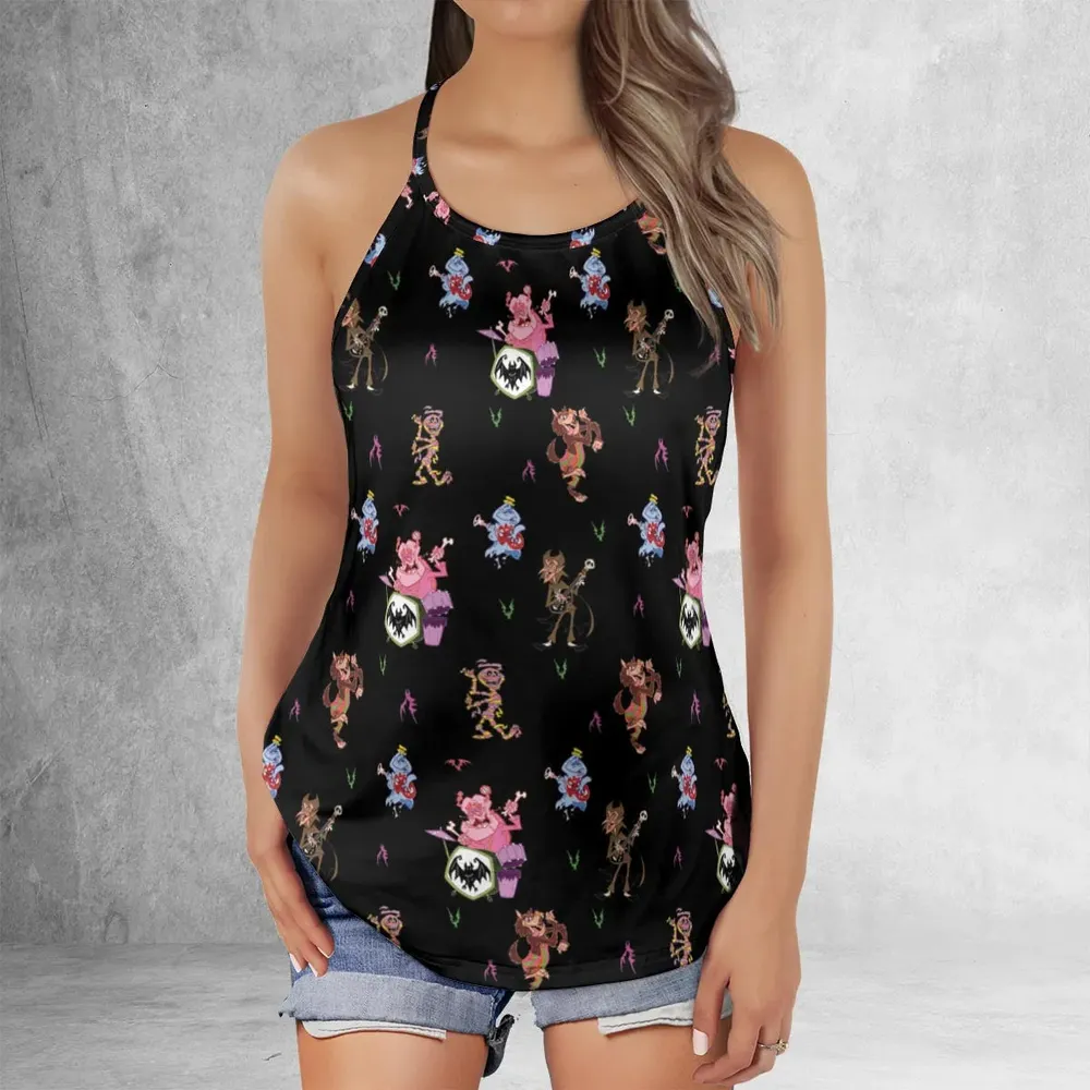 Monsters Cereal Pattern Criss Cross Tank Top - 2