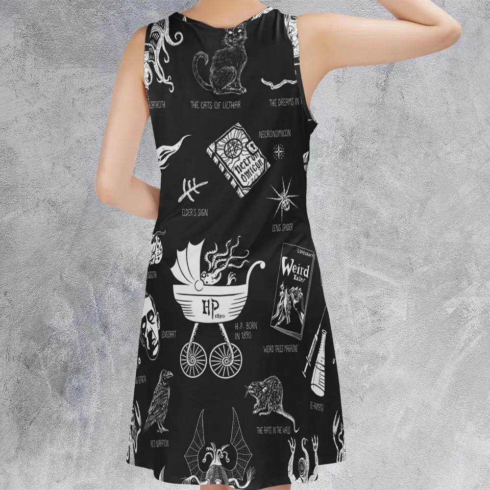 H.P. Lovecraft Monsters Sleeveless Dress - 3