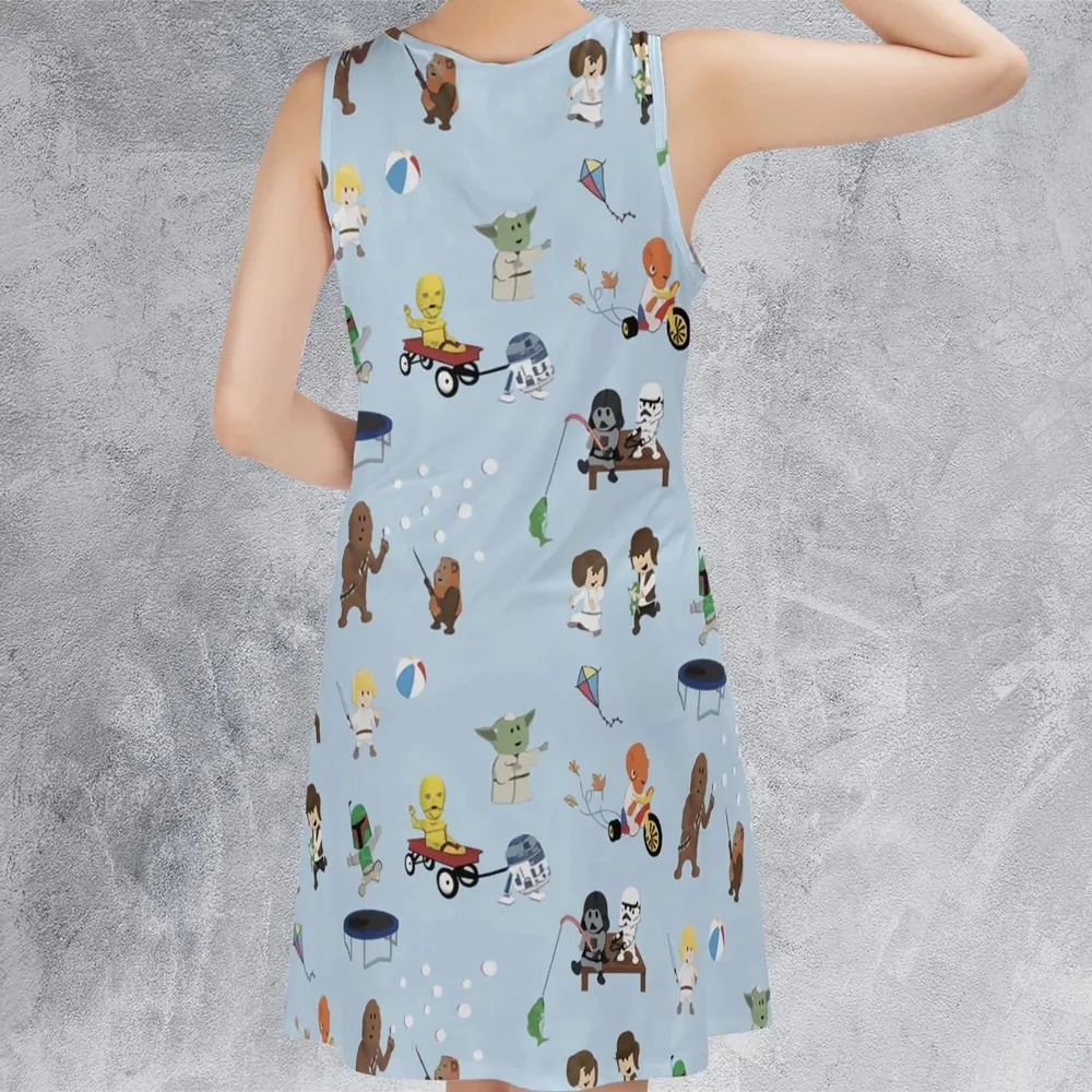 Go Fishing with Star Wars Characters Sleeveless Dress - 3
