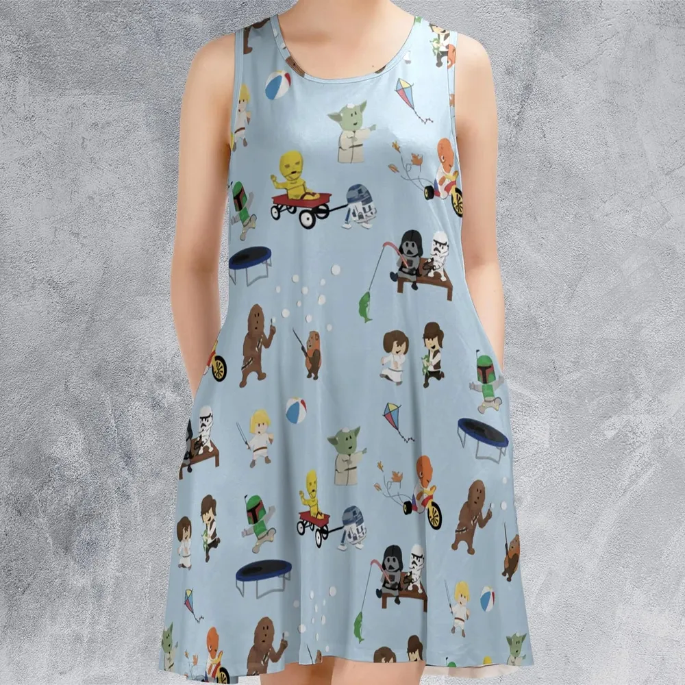 Go Fishing with Star Wars Characters Sleeveless Dress - 2