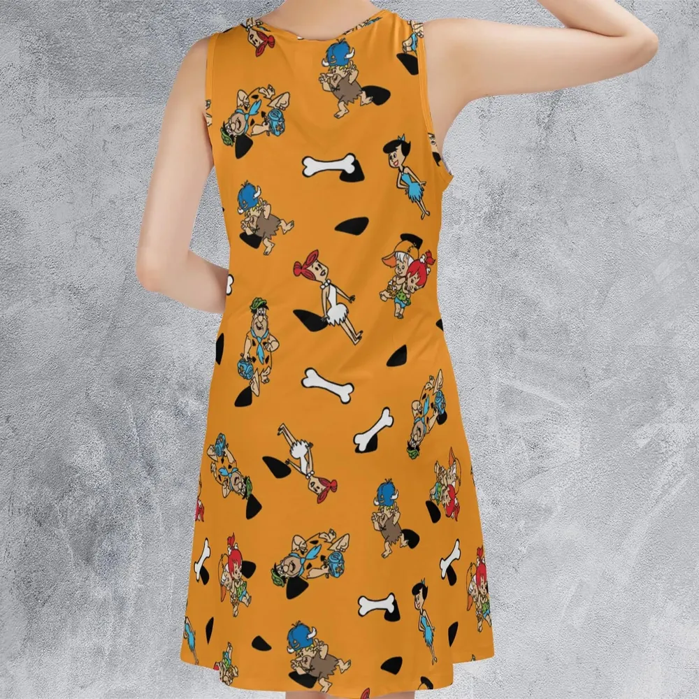 Stone Age The Flintstones Characters Sleeveless Dress - 3