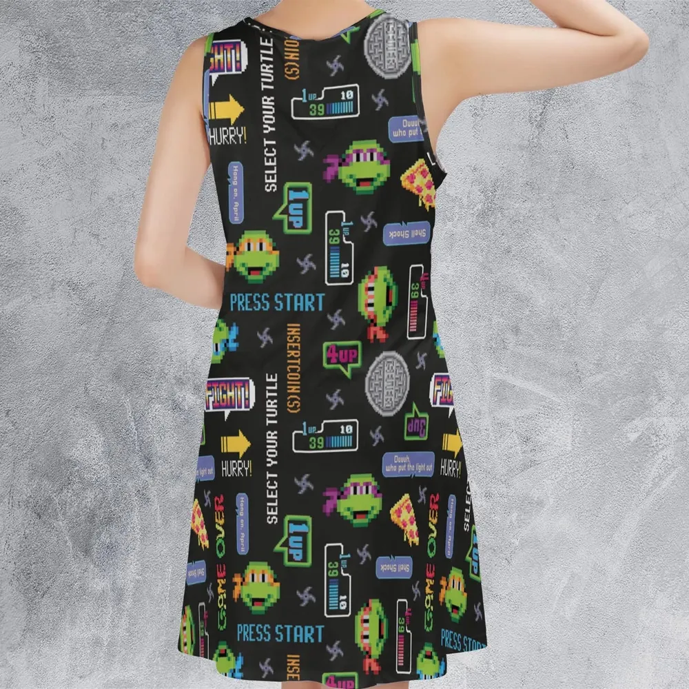 The TMNT Pixel Characters Sleeveless Dress - 3