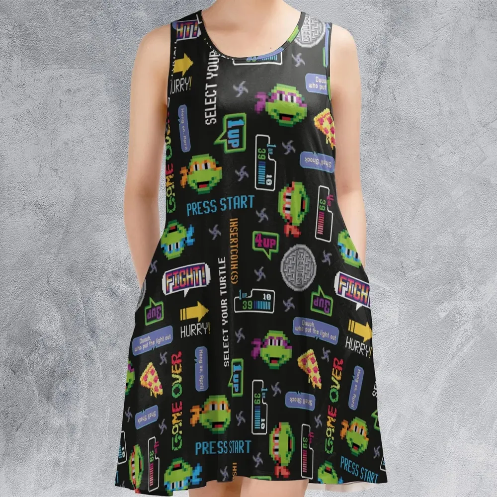 The TMNT Pixel Characters Sleeveless Dress - 2