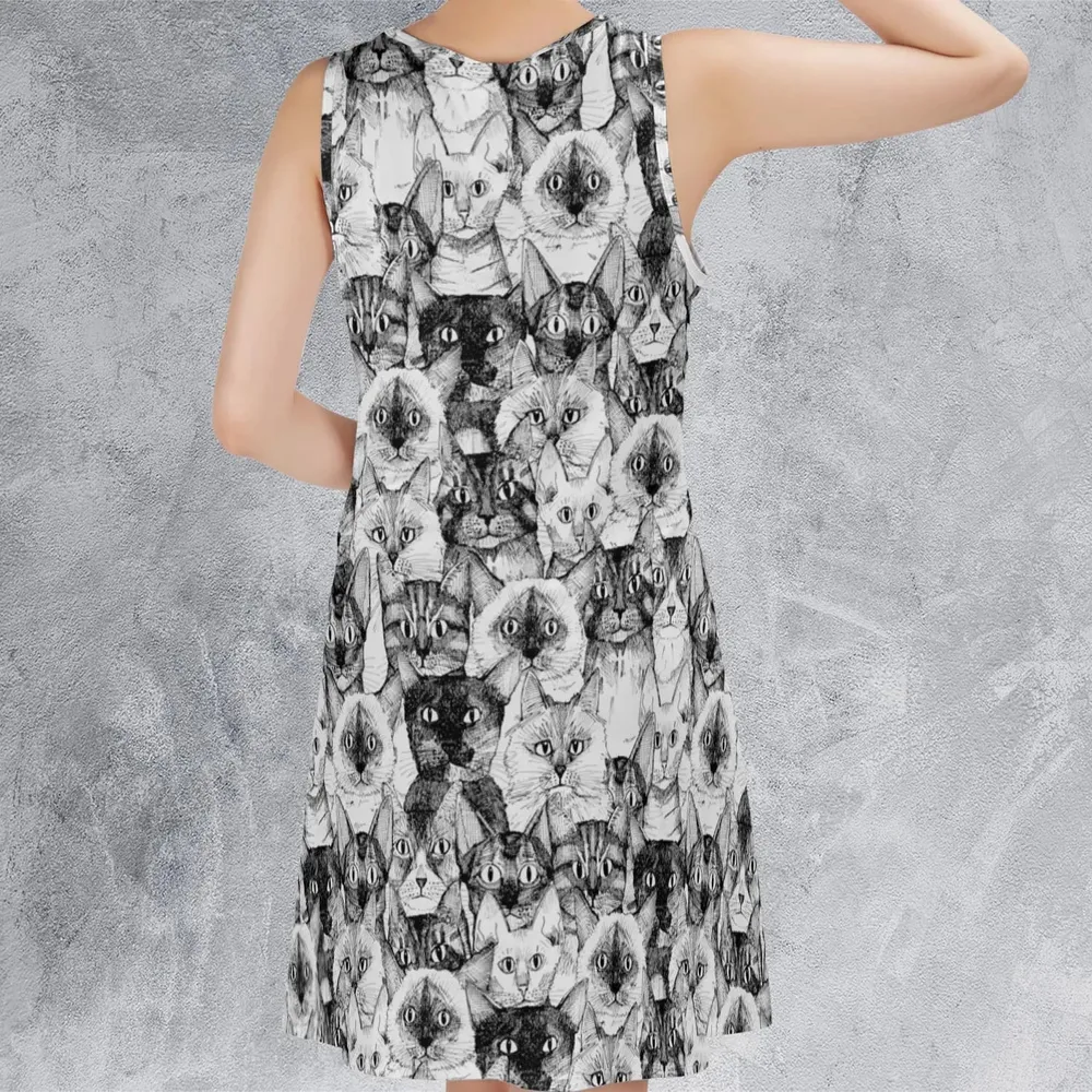 Just Cats Sleeveless Dress - 3
