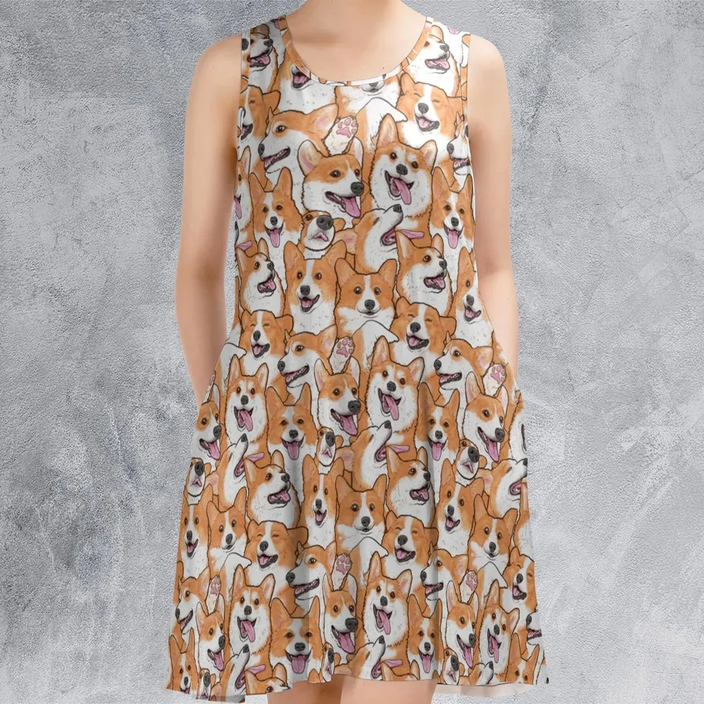 That's a lot of Corgi Sleeveless Dress - 2