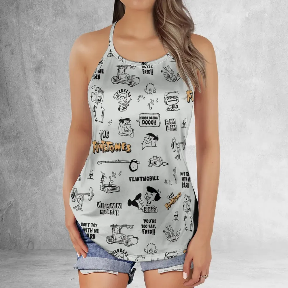 Don't Toy with Me Barn The Flintstones Criss Cross Tank Top - 2
