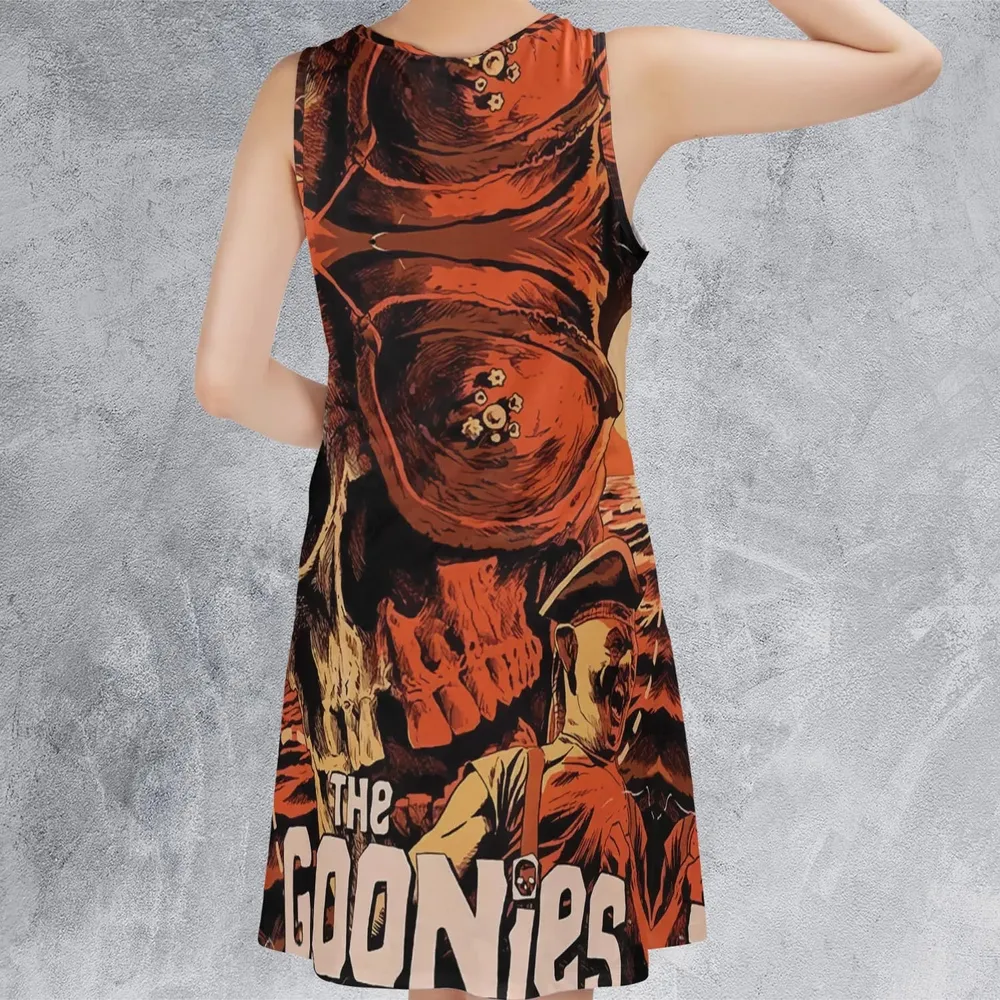 The Goonies Pattern Sleeveless Dress - 3