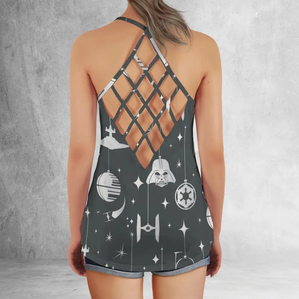 Dark Side Holiday Star Wars Criss Cross Tank Top - 3