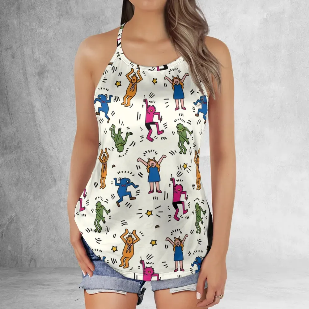 Dancing Muppets The Muppets Characters Criss Cross Tank Top - 2